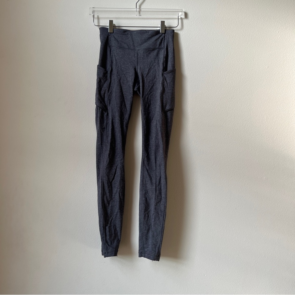 Lululemon Speed Up Tight *28" Size 4 Heathered Black - Picture 6 of 9